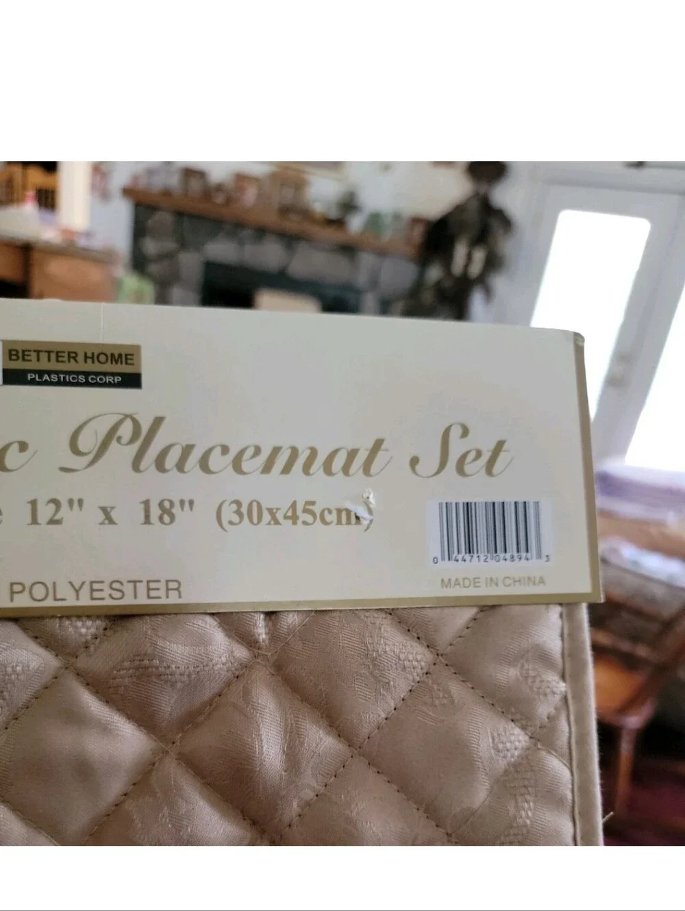 4 Better Homes Plastic Corp. Quilted Tan Placemats 12